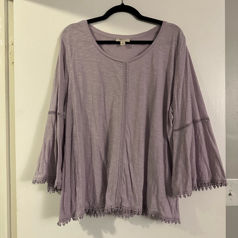 EUC lilac top, size L